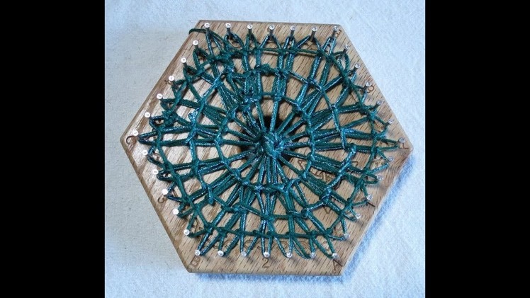 Hexagon Weaving   4 inch loom teneriffe basic technique