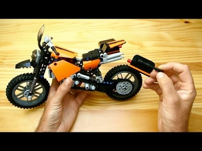 How to Build a Travel Enduro Motorcycle (Lego Technic Toy)