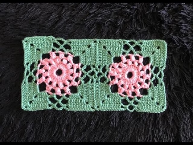 How to Crochet and Join Puff Stitch Flower Motifs Pattern #631│by ThePatternFamily