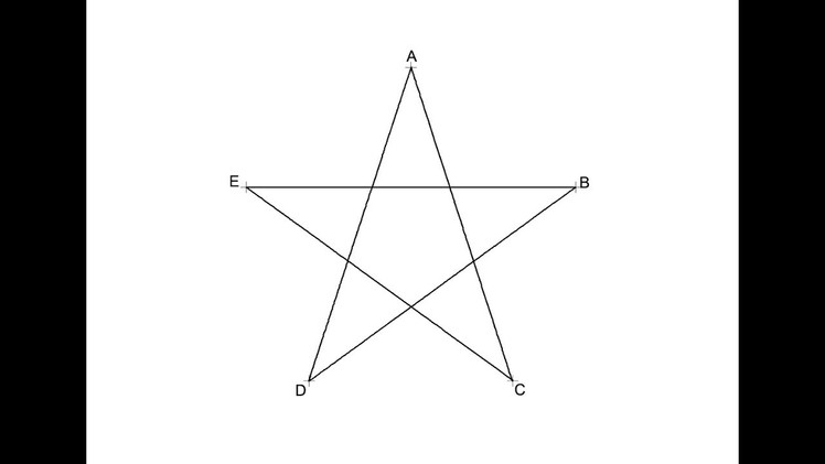 How to draw a five pointed star