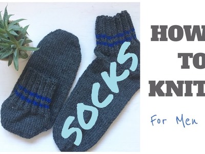 HOW TO KNIT SOCKS | For MEN | TeoMakes