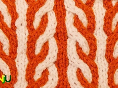 How to knit two color cable sweater pattern | Knitting two color cable design