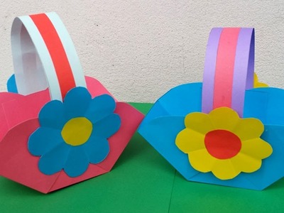 How To Make a  Beautiful  Basket With paper !!!!