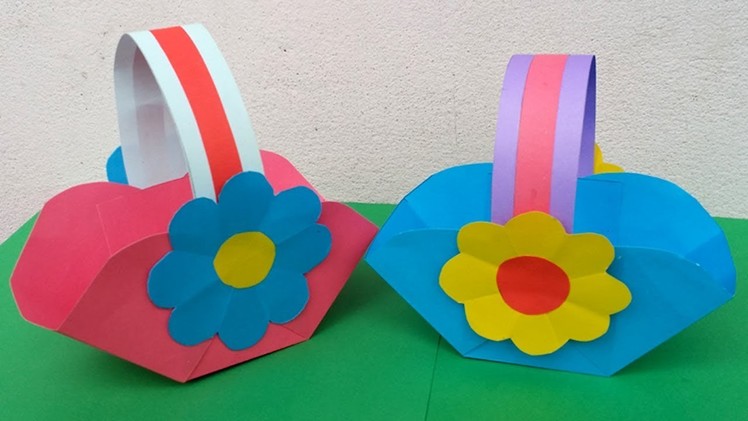 How To Make a  Beautiful  Basket With paper !!!!
