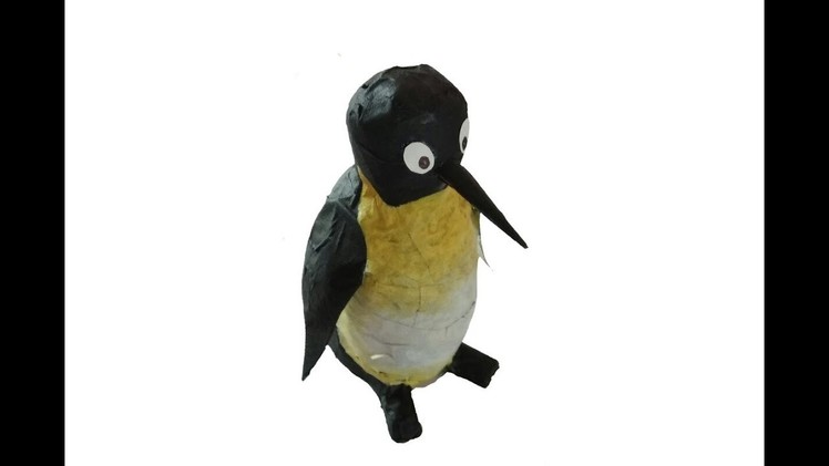 How to make a penguin using newspapers paper