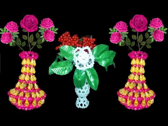 How to make beaded, rose beads flower, Putir golapdiy craft,