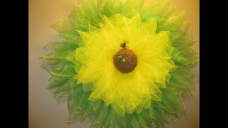 How To Make Carmen's HUGE Sunflower Wreath Made With Heart Wreath Frames