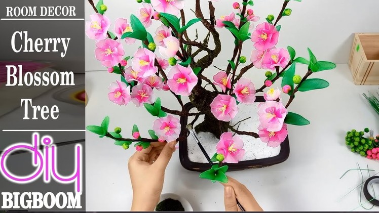 How To Make Cherry Blossom Tree To Room Decor Of New Year 2018 | Diy BigBoom