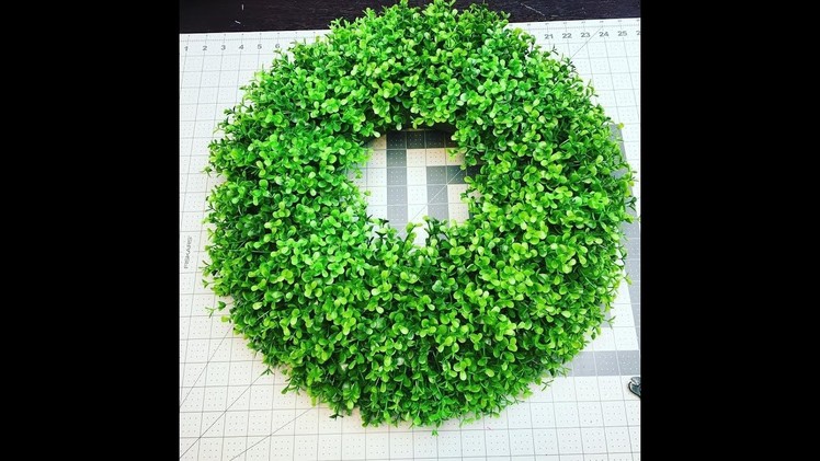 How to make Farmhouse style Boxwood wreath for your door or home
