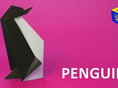 How to make origami penguin – easy video tutorial. Winter paper craft ideas for kids