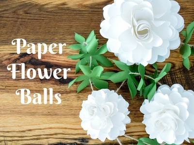 How to Make Paper Flower Balls - Paper Kissing Ball Craft