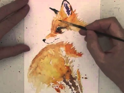 How to paint a little fox in watercolours