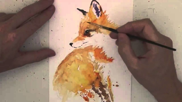 How to paint a little fox in watercolours