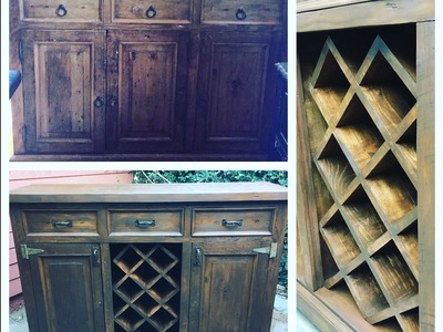 How to transform a dresser into a buffet with a wine rack by Chic Doctor