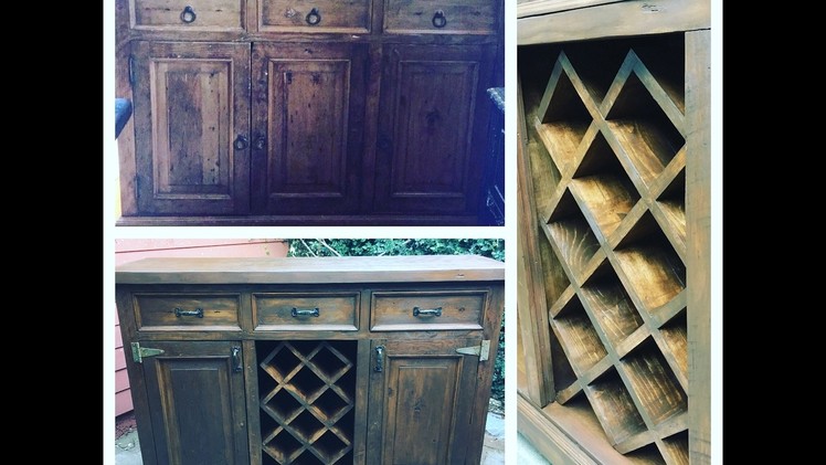 How to transform a dresser into a buffet with a wine rack by Chic Doctor