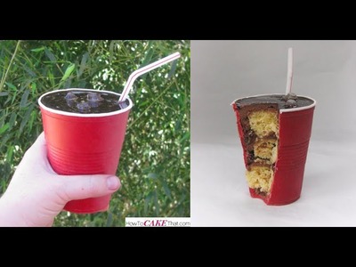 HowToCAKEThat.com - Edible Red Solo Cup Cake Tutorial