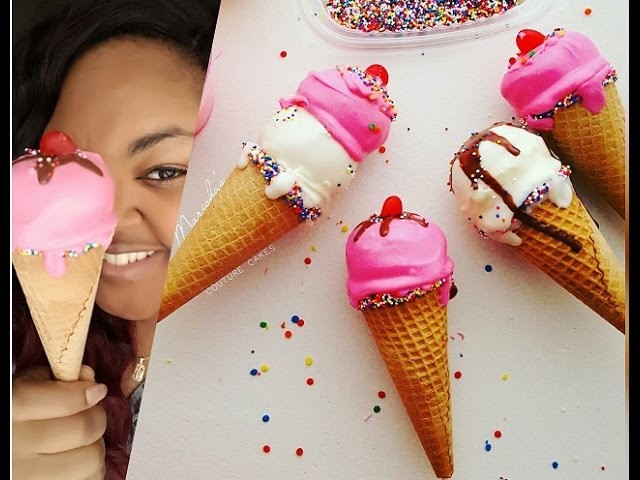 Ice Cream Cone Cake Pops | Marisha's Couture Cakes