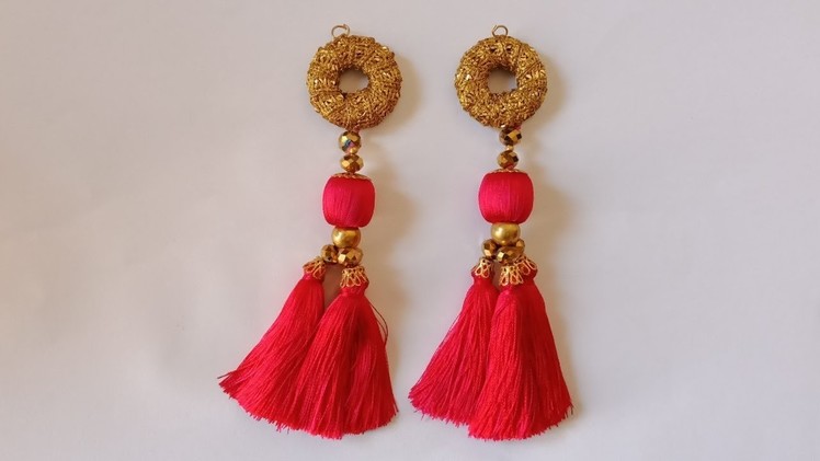 Make your own lovely unique bridal tassel hangings.latkans for lehenga.blouse at home
