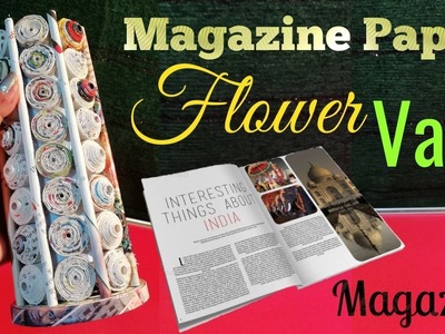 Newspaper Flower Vase DIY Newspaper Crafts  Best out of Waste (LifeStyle Designs Unique Idea)