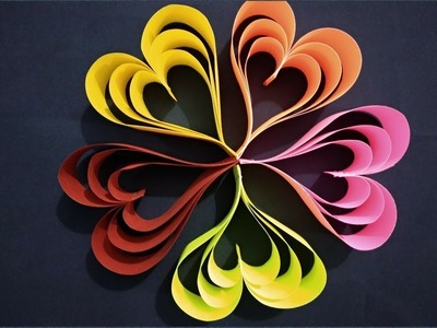 Origami 3d Paper Heart for Decoration-DIY Craft-Paper Valentine Craft