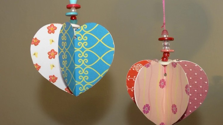 Paper craft ideas.Mothers day. Valentine.wedding day hanging paper heart decoration.gift idea