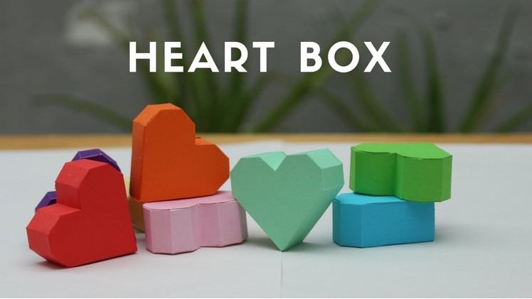 Paper Heart Box - paper heart| how to make heart box | let's craft ̣̣̣̣(Creative Paper Art)