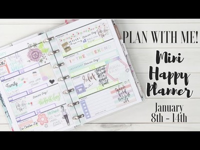 Plan With Me! Mini Happy Planner w Daydreamer Stickers | Jan 8th - 14th | At Home With Quita