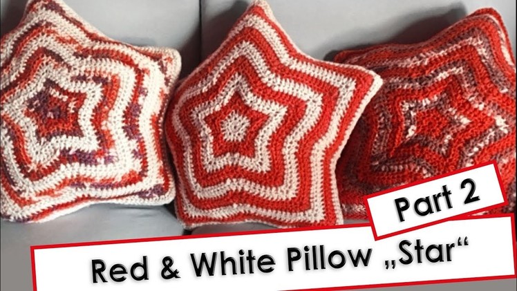 Red and White Pillow Star   Part 2
