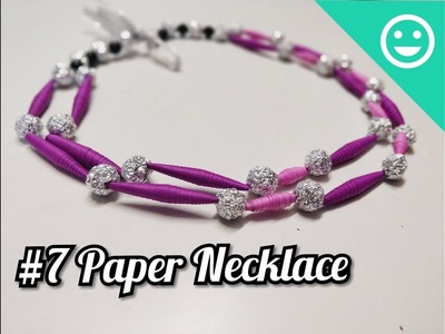 Simple Paper Necklace from Craft paper & Aluminium foil