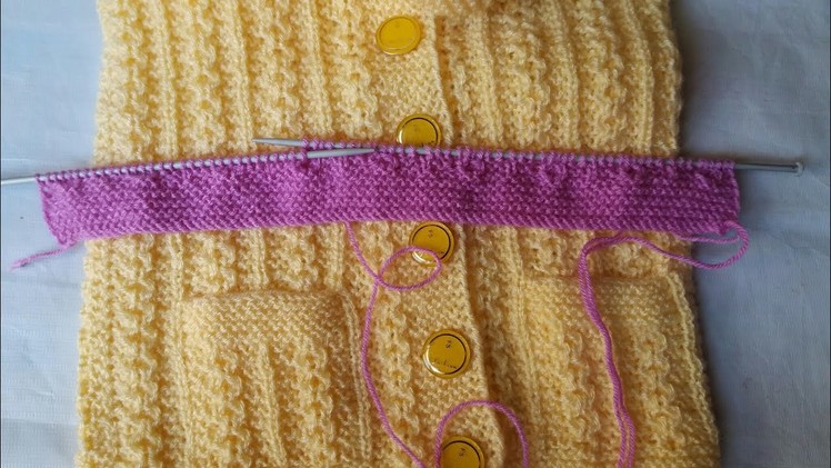 Single colour jacket knitting design - part -1