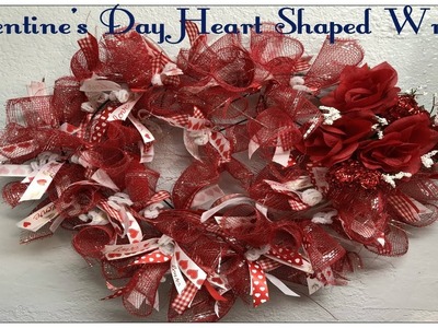 Tricia's Creations Valentine's Day Heart Shaped Wreath