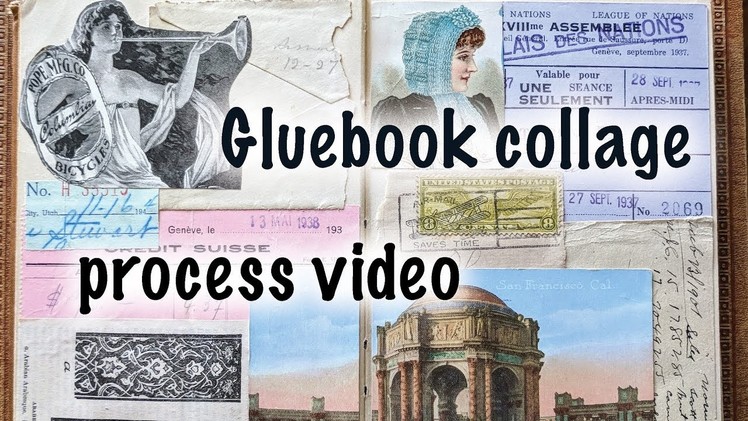Vintage gluebook page - Process video