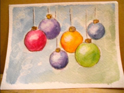 Watercolor Ornament Card Front
