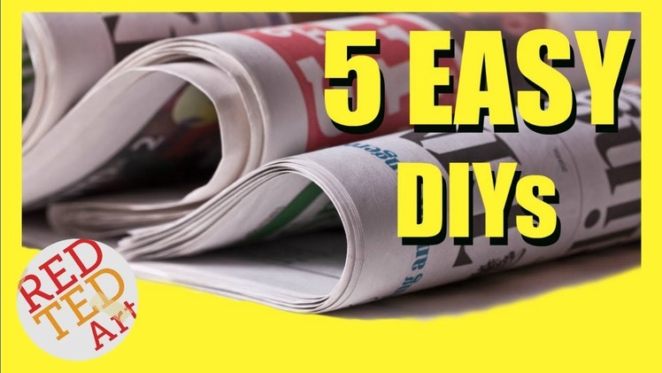 5 DIY Creative Ideas with Newspapers - Newspaper DIYs & Hacks - Best from Waste