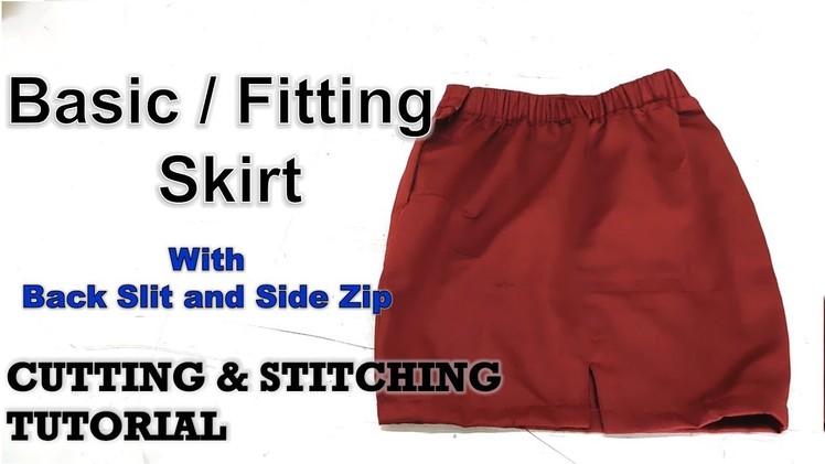 Basic Skirt | Fitting Skirt | How To Sewing Tutorial | Diy