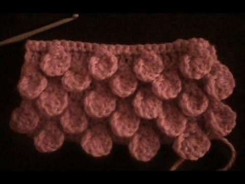 Crochet bobble - shell textured stitch