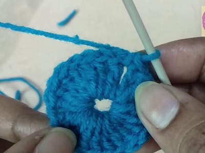 Crochet For Beginners | Round Shape Flower Design