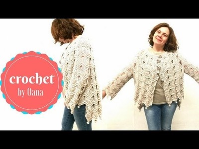 Crochet ripple cardigan by Oana