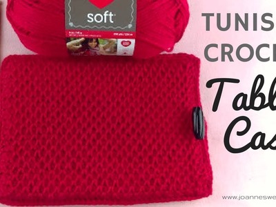 Crochet Tablet Case - Tunisian Afghan Smock Crochet Stitch -