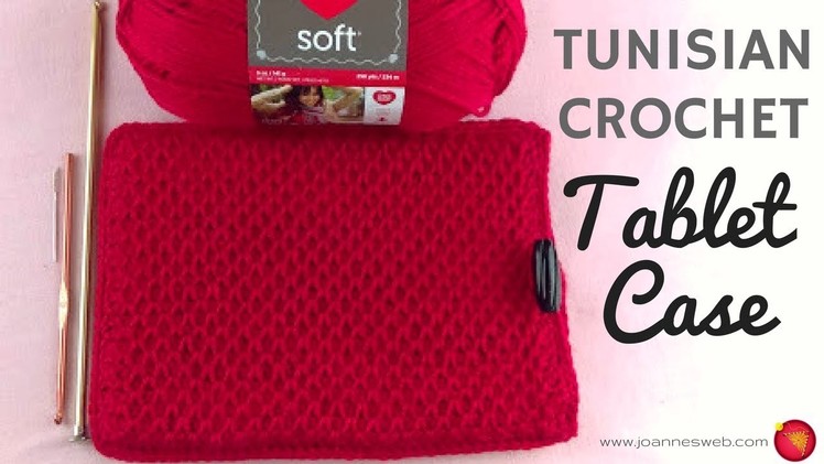 Crochet Tablet Case - Tunisian Afghan Smock Crochet Stitch -