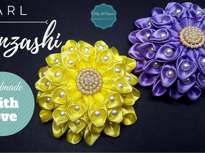 D.I.Y. Pearly Kanzashi Flower | MyInDulzens
