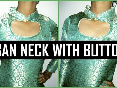 Designer Ban Neck | Designer Ban Neck Kurti Making | DIY - Tailoring With Usha