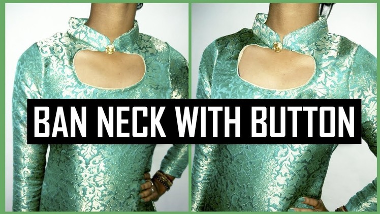 Designer Ban Neck | Designer Ban Neck Kurti Making | DIY - Tailoring With Usha