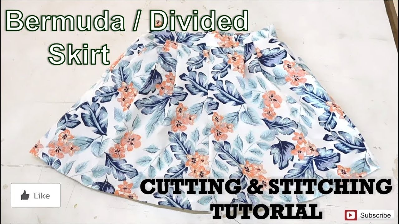 Divided Skirt | Bermuda Skirt | How To Sewing Tutorial | Diy