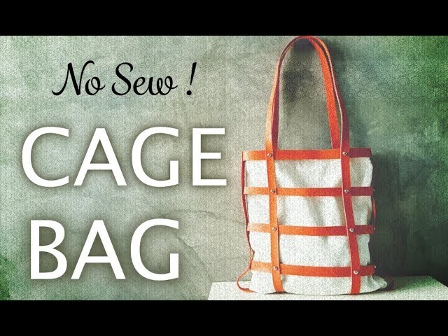 DIY a Faux Leather Cage Bag ( No Sew, Fabric Scrap Project )
