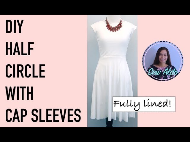 DIY CAP SLEEVE DRESS | HALF CIRCLE SKIRT DRESS | EASY SEWING TUTORIAL