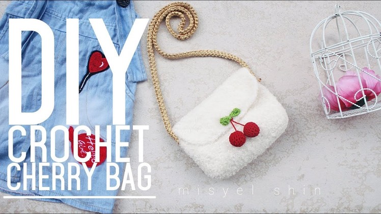 Diy crochet cherry bag for kids