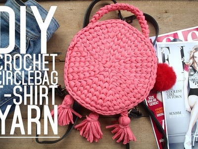 Diy crochet circle backpack
