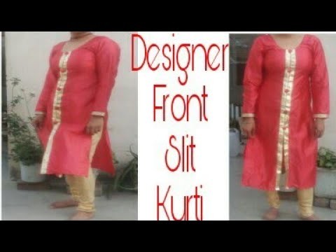 DIY : Front Slit Kurti Cutting And Stitching. Designer kurti
