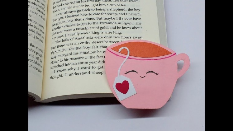 Diy How to make Cute Paper Tea cup Bookmark